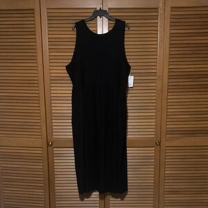NWT Sonoma Black Cotton Dress Sleeveless 3X